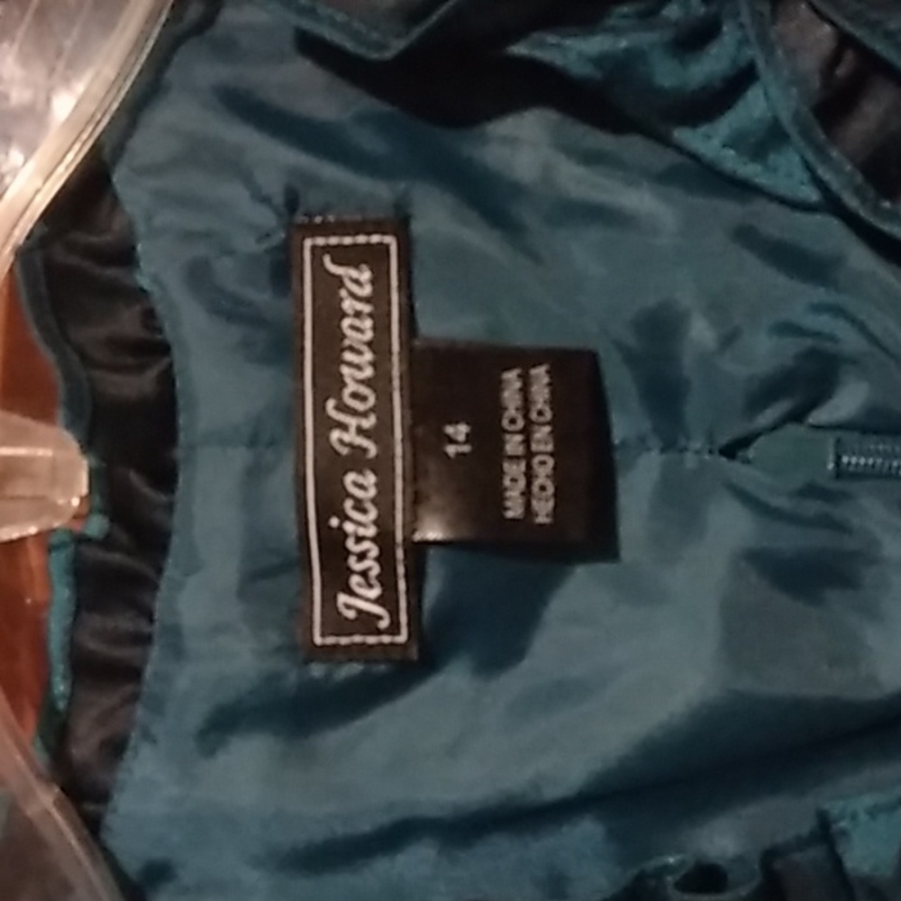 Jessica Howard dress size 14 teal sleeveless
